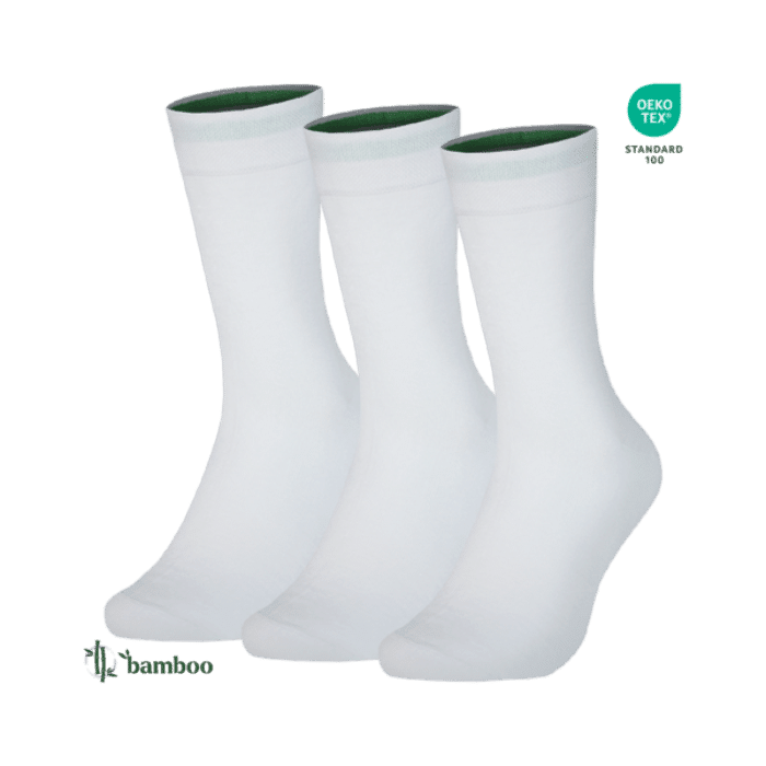 12 Pack Seamless Bamboo Socks- White