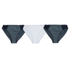 Ladies 3 Pack Briefs With Lace