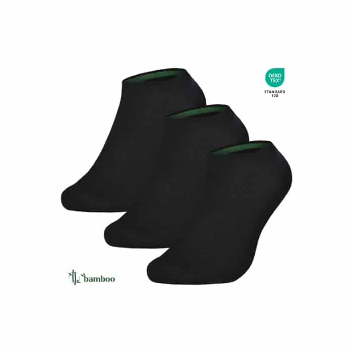 Bambu träningsstrumpor 3-pack utan tåsöm