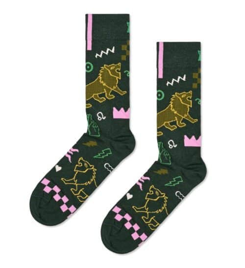 Colorful Leo Socks with playful lion design, perfect for casual wear and adding a touch of personali.