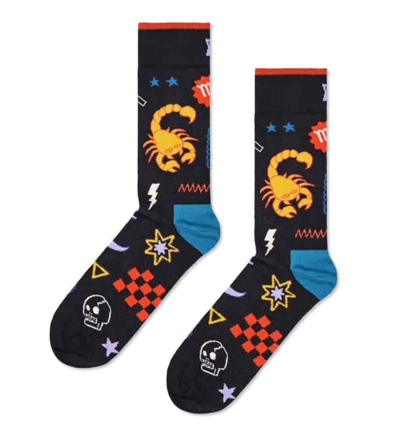 Colorful Scorpio Socks with Bold Design.