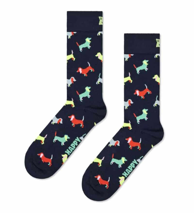 Puppy Love Socks with colorful dog patterns for a fun, playful look. Perfect for dog lovers and addi.