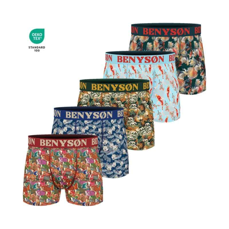 Colorful boxer shorts in bamboo viscose 1-pack, comfortable and eco-friendly underwear. Bright boxer shorts in bamboo viscose, perfect for everyday comfort and sustainable fashion.