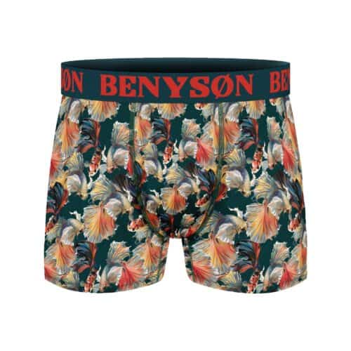Comfortable bamboo viscose boxershorts with vibrant floral pattern for men.