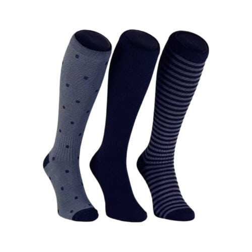 Compression bamboo support socks for improved circulation and comfort.