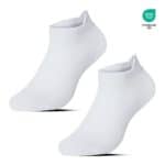 Quality ankle socks with heel cut for sneakers, 5-pack, white, comfortable fit.