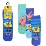 Colorful SpongeBob SquarePants socks set with Patrick Star design for kids.