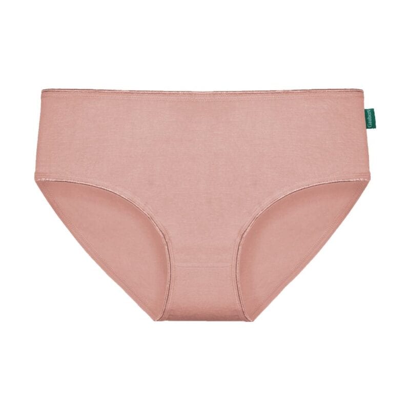 Rise bamboo briefs in soft pink, perfect for everyday wear and eco-friendly comfort.