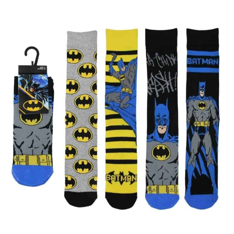 Batman ankle socks 4-pack for kids and adults.