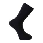 Black cotton sock ideal for daily comfort and casual outfits.