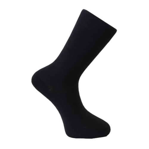 Black cotton sock ideal for daily comfort and casual outfits.