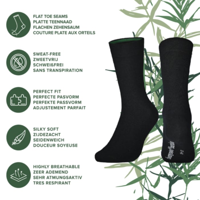 Sömlösa bambustrumpor 12 par storpack Comfortable seamless bamboo socks for everyday wear, 12 pairs in a bulk pack.