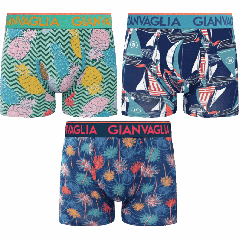 Design Boxershorts i bomull 3-pack