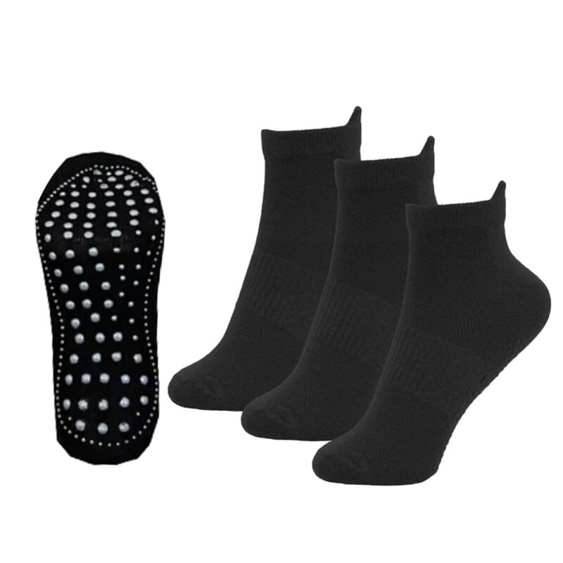 Träningsstrumpor med halkskydd 3-pack