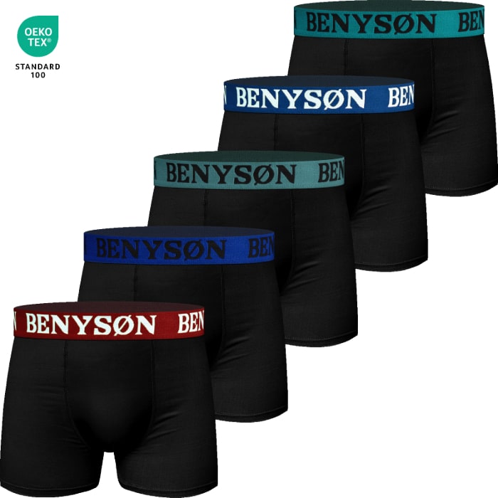 Boxershorts, bambu, svart, 2-pack, bekväma underkläder.