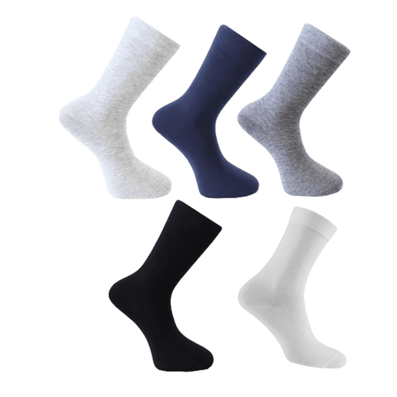 Ekobomullsstrumpor utan tåsöm/lös resår 5-pack