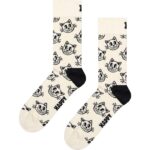 Themed socks with playful black and white design.