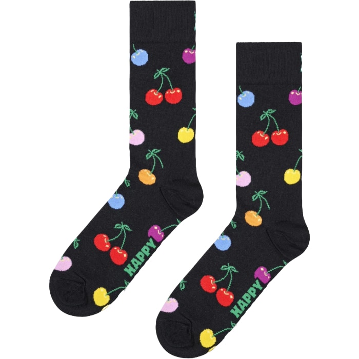 Cherry socks with vibrant cherry print, perfect for a fun and stylish look. Made from comfortable, h.