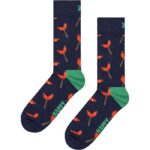 Fun socks with sausage pattern for a quirky look.