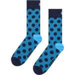 Colorful blue polka dot socks for men and women. Perfect for adding fun to your outfit and comfortab.