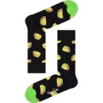 Fun taco pattern socks for casual wear.