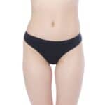 Elegant black bamboo lace panties, comfortable and stylish.